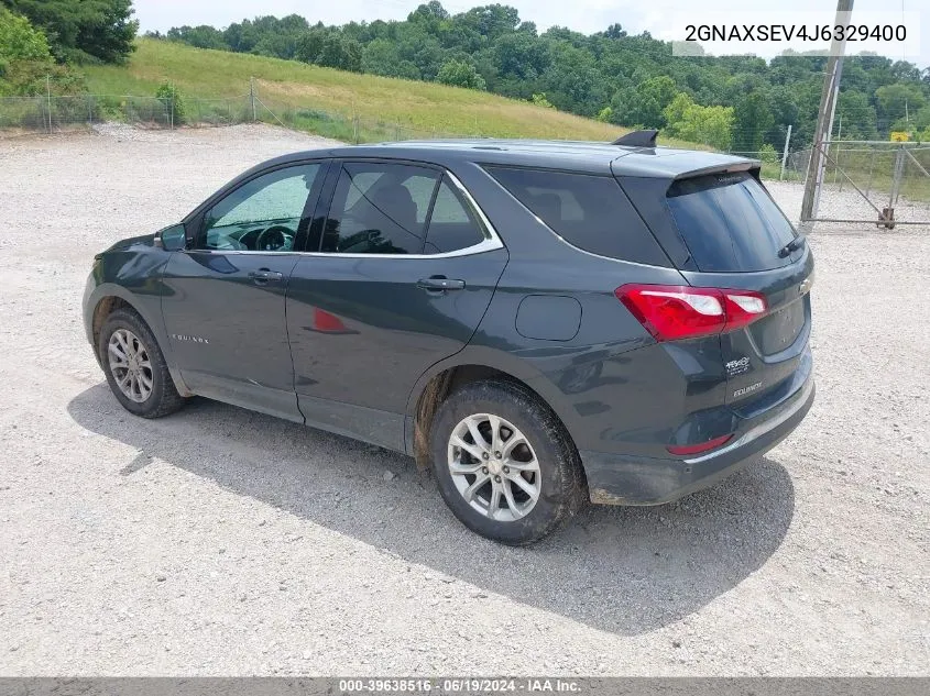 2018 Chevrolet Equinox Lt VIN: 2GNAXSEV4J6329400 Lot: 39638516