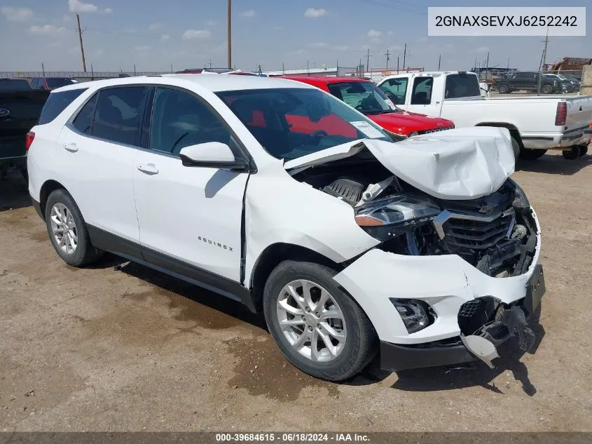 2018 Chevrolet Equinox Lt VIN: 2GNAXSEVXJ6252242 Lot: 39684615