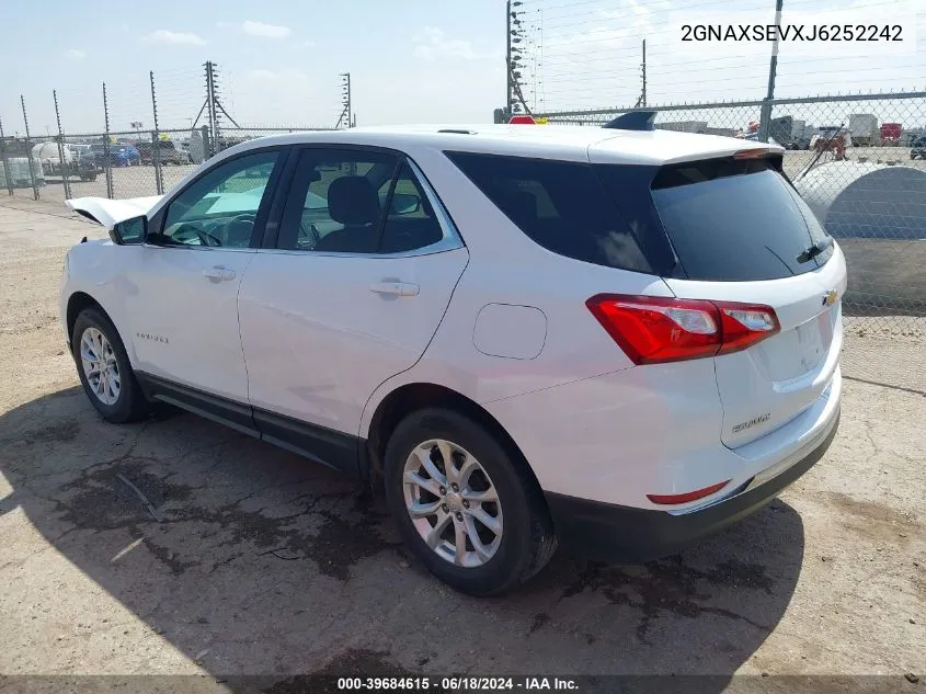 2018 Chevrolet Equinox Lt VIN: 2GNAXSEVXJ6252242 Lot: 39684615