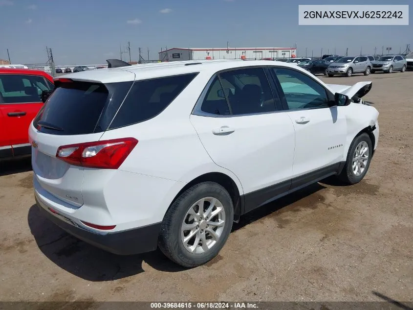 2018 Chevrolet Equinox Lt VIN: 2GNAXSEVXJ6252242 Lot: 39684615