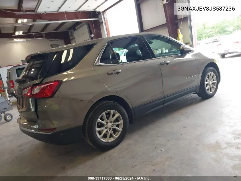 2018 Chevrolet Equinox Lt VIN: 3GNAXJEV8JS587236 Lot: 39717030