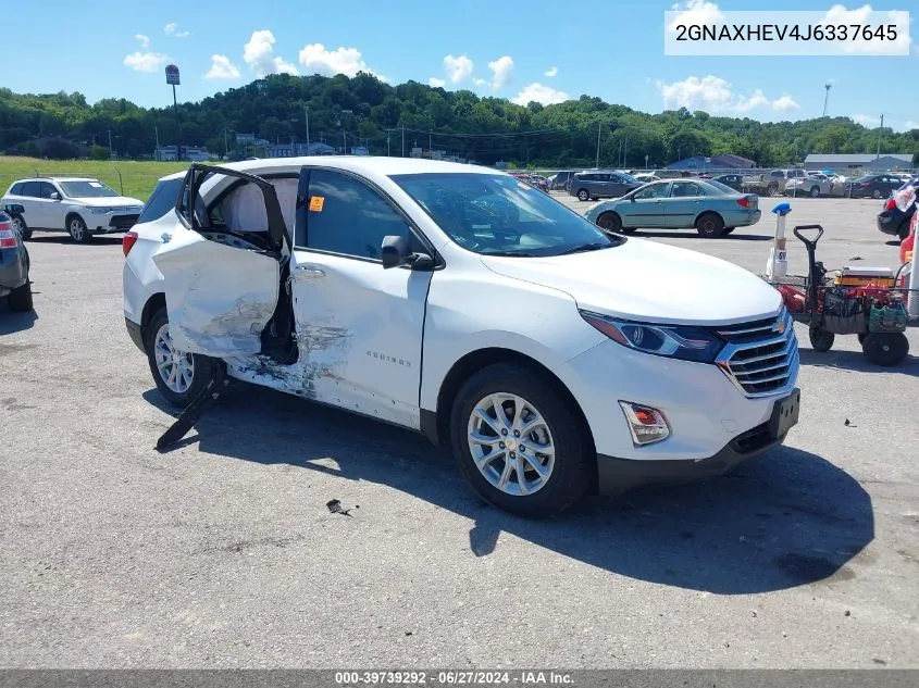 2018 Chevrolet Equinox Ls VIN: 2GNAXHEV4J6337645 Lot: 39739292