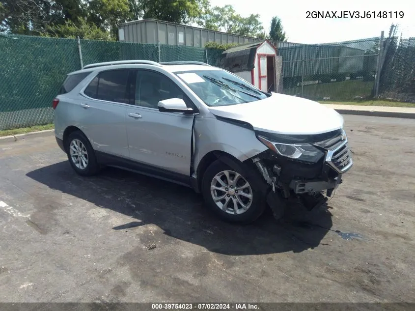 2018 Chevrolet Equinox Lt VIN: 2GNAXJEV3J6148119 Lot: 39754023