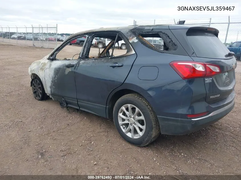 2018 Chevrolet Equinox Lt VIN: 3GNAXSEV5JL359467 Lot: 39762493