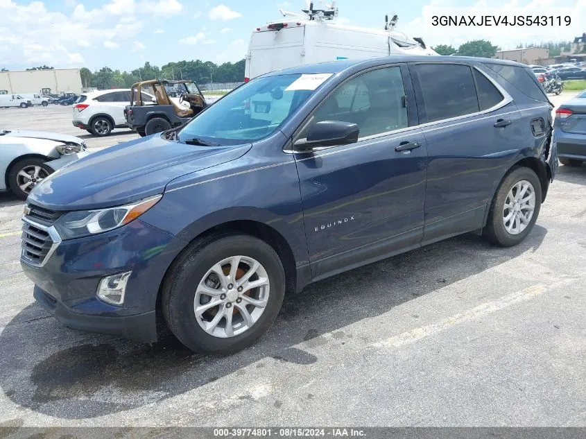 2018 Chevrolet Equinox Lt VIN: 3GNAXJEV4JS543119 Lot: 39774801