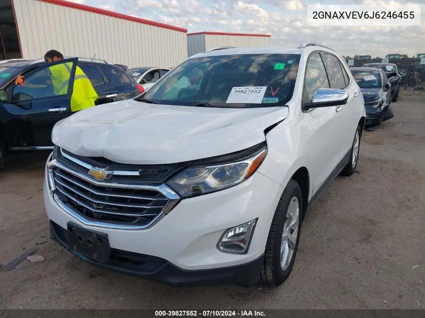 2018 Chevrolet Equinox Premier VIN: 2GNAXVEV6J6246455 Lot: 39827552