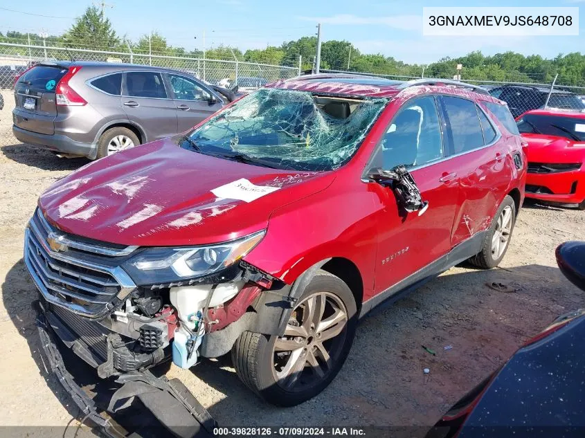 3GNAXMEV9JS648708 2018 Chevrolet Equinox Premier