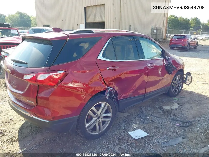 3GNAXMEV9JS648708 2018 Chevrolet Equinox Premier