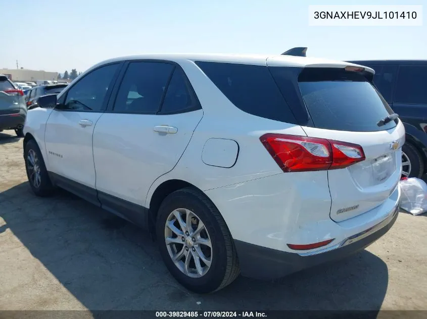 2018 Chevrolet Equinox Ls VIN: 3GNAXHEV9JL101410 Lot: 39829485