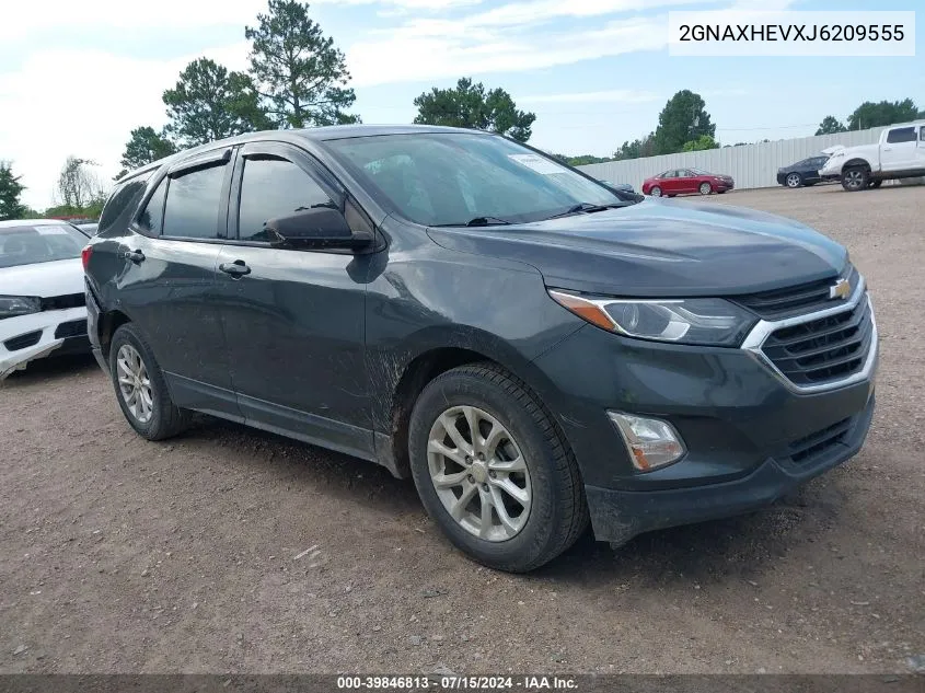 2018 Chevrolet Equinox Ls VIN: 2GNAXHEVXJ6209555 Lot: 39846813