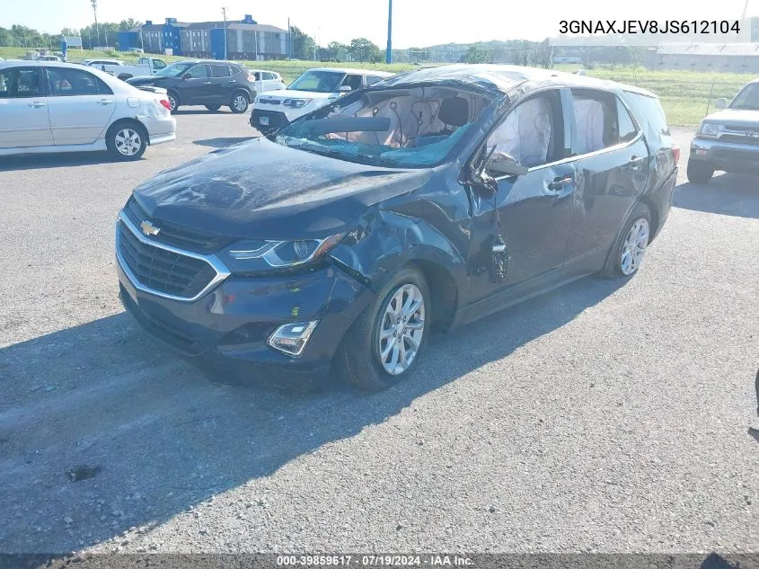 2018 Chevrolet Equinox Lt VIN: 3GNAXJEV8JS612104 Lot: 39859617