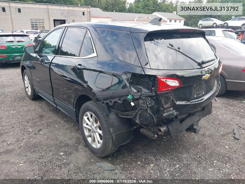 2018 Chevrolet Equinox Lt VIN: 3GNAXSEV6JL313792 Lot: 39866606