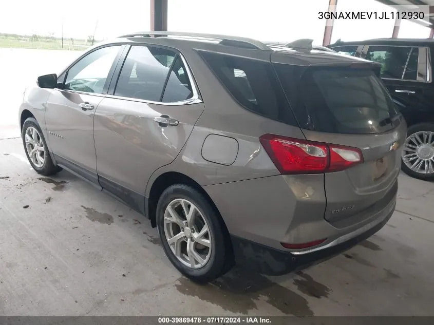 2018 Chevrolet Equinox Premier VIN: 3GNAXMEV1JL112930 Lot: 39869478