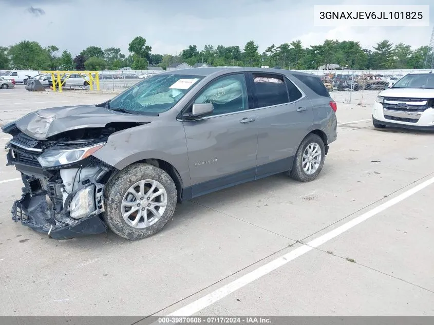 2018 Chevrolet Equinox Lt VIN: 3GNAXJEV6JL101825 Lot: 39870608