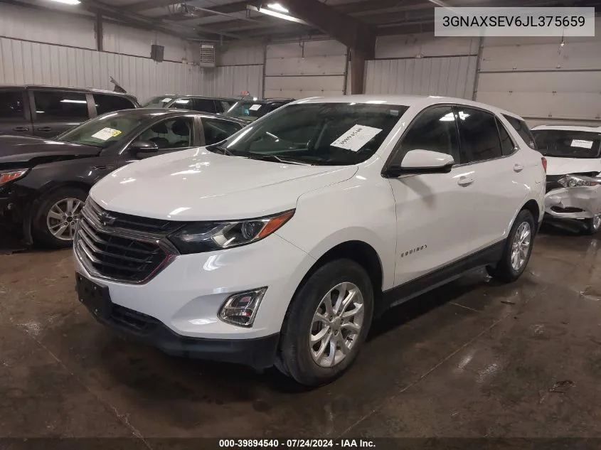 2018 Chevrolet Equinox Lt VIN: 3GNAXSEV6JL375659 Lot: 39894540