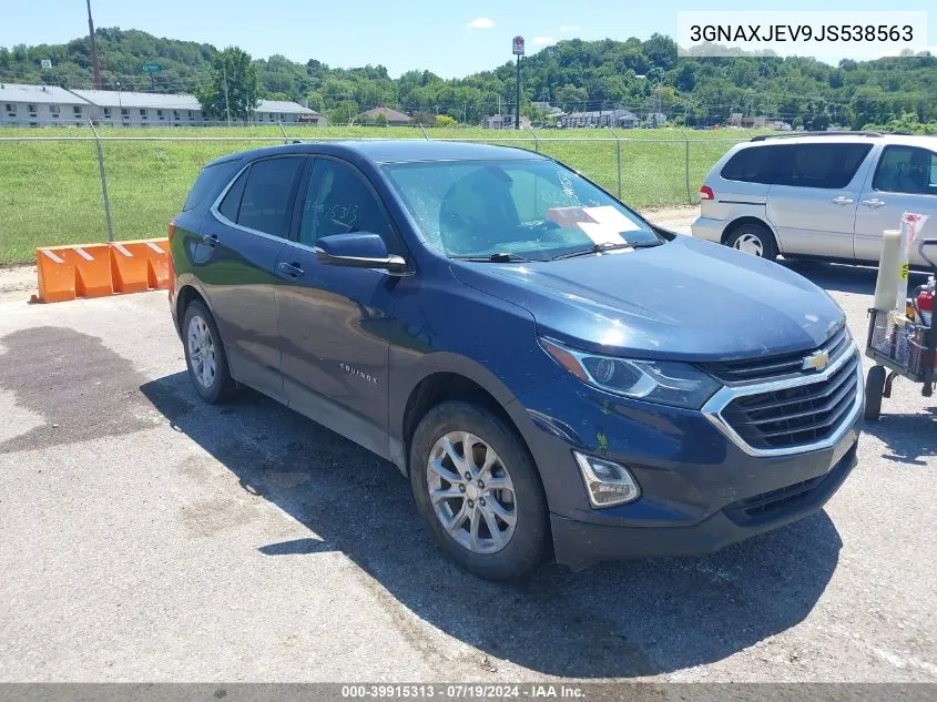 2018 Chevrolet Equinox Lt VIN: 3GNAXJEV9JS538563 Lot: 39915313