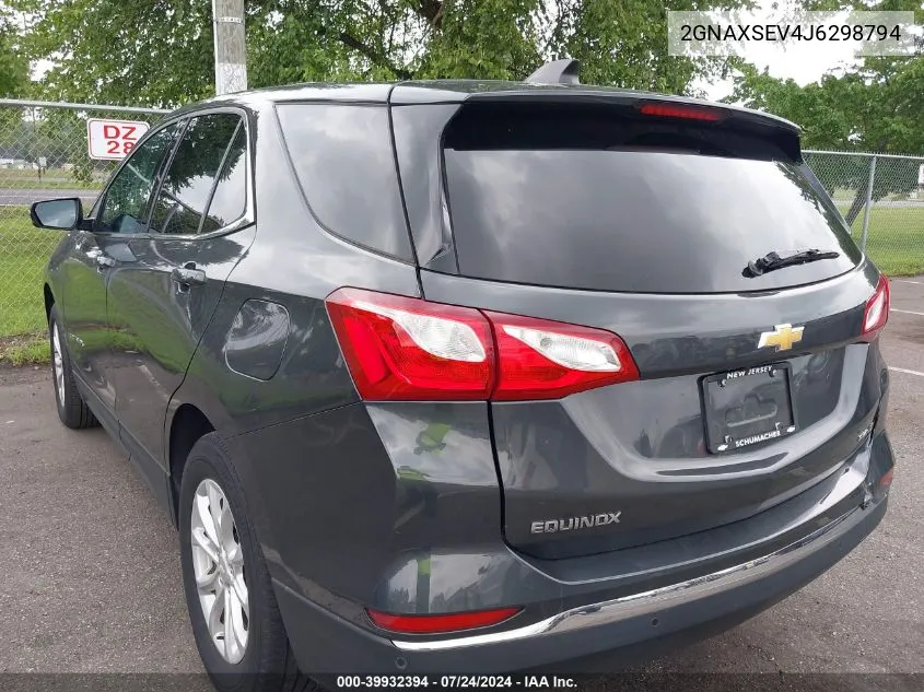 2018 Chevrolet Equinox Lt VIN: 2GNAXSEV4J6298794 Lot: 39932394