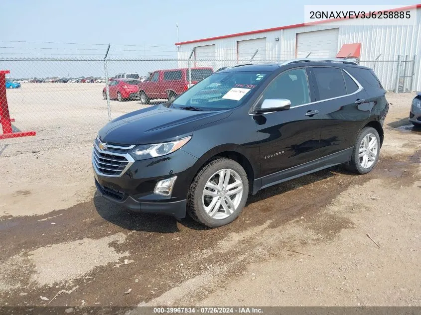 2GNAXVEV3J6258885 2018 Chevrolet Equinox Premier