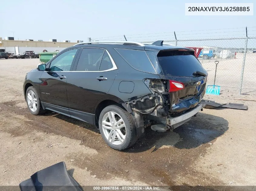 2018 Chevrolet Equinox Premier VIN: 2GNAXVEV3J6258885 Lot: 39967834