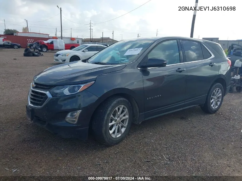 2018 Chevrolet Equinox Lt VIN: 2GNAXJEV1J6310698 Lot: 39979817