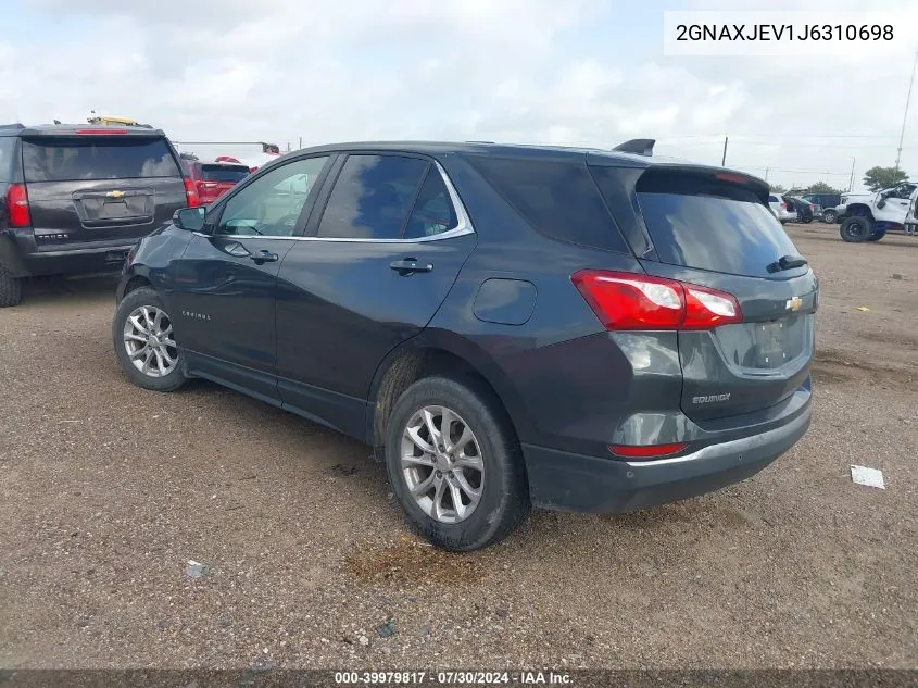 2018 Chevrolet Equinox Lt VIN: 2GNAXJEV1J6310698 Lot: 39979817