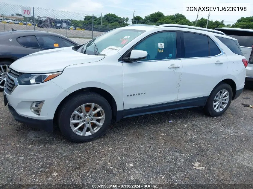 2018 Chevrolet Equinox Lt VIN: 2GNAXSEV1J6239198 Lot: 39988160