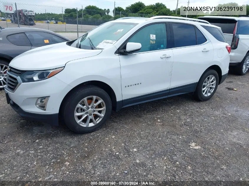 2018 Chevrolet Equinox Lt VIN: 2GNAXSEV1J6239198 Lot: 39988160