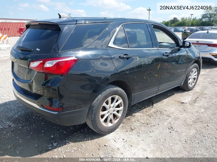 2018 Chevrolet Equinox Lt VIN: 2GNAXSEV4J6224095 Lot: 40006368