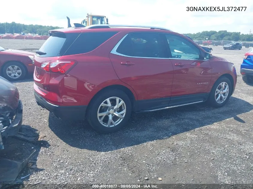 2018 Chevrolet Equinox Lt VIN: 3GNAXKEX5JL372477 Lot: 40018877