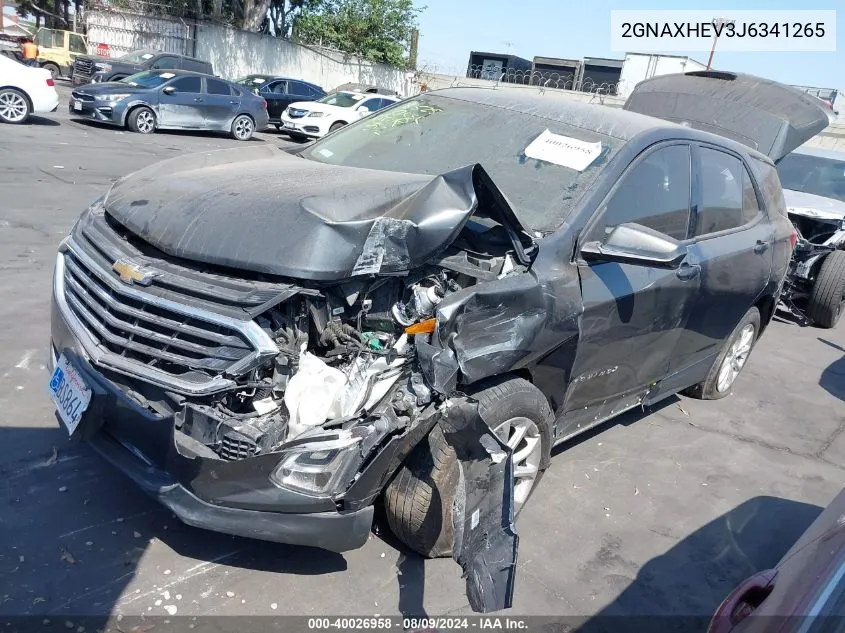 2GNAXHEV3J6341265 2018 Chevrolet Equinox Ls