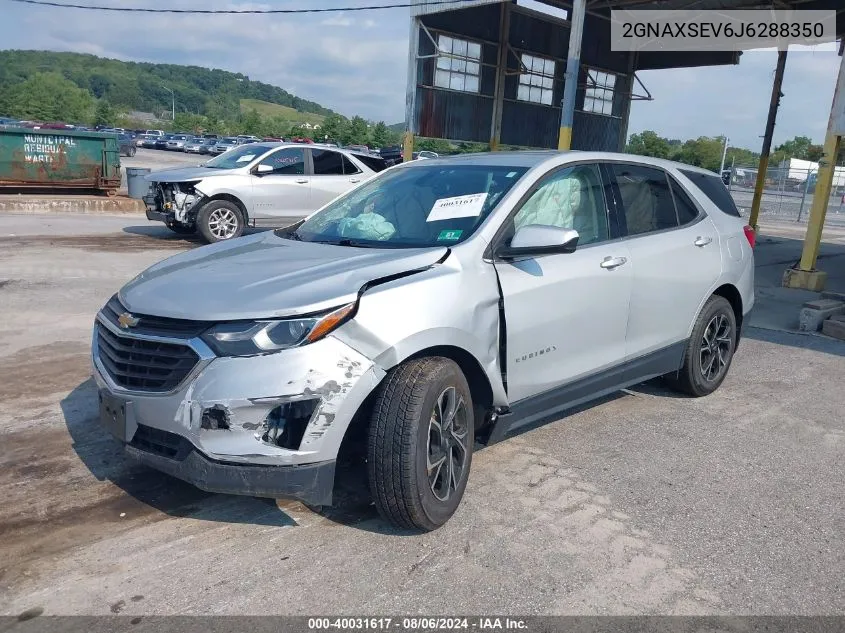 2018 Chevrolet Equinox Lt VIN: 2GNAXSEV6J6288350 Lot: 40031617