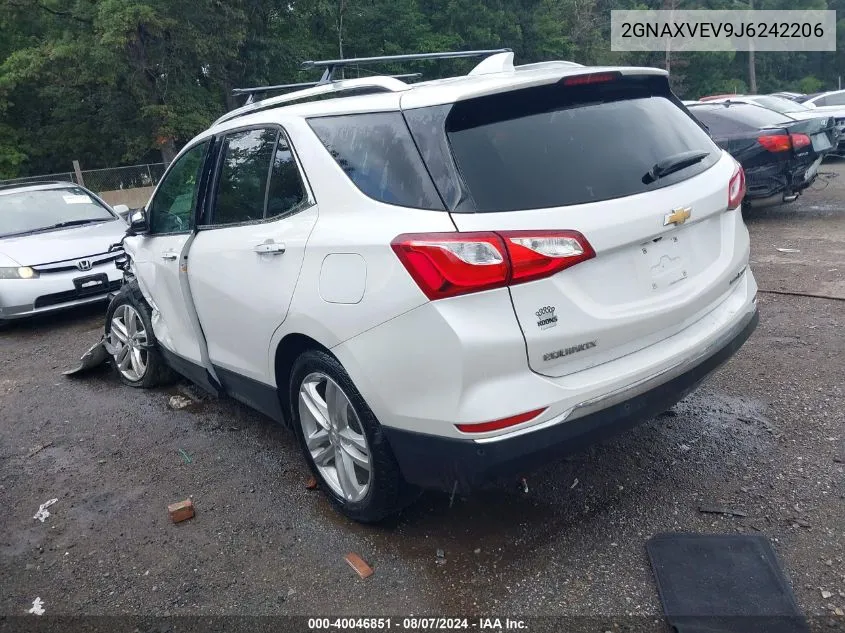 2018 Chevrolet Equinox Premier VIN: 2GNAXVEV9J6242206 Lot: 40046851