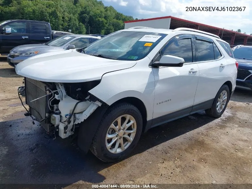 2018 Chevrolet Equinox Lt VIN: 2GNAXSEV4J6102367 Lot: 40047444