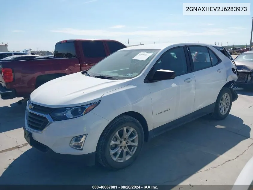 2018 Chevrolet Equinox Ls VIN: 2GNAXHEV2J6283973 Lot: 40067081