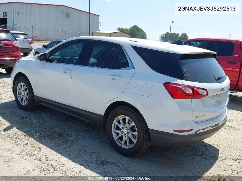 2018 Chevrolet Equinox Lt VIN: 2GNAXJEV3J6292513 Lot: 40074815