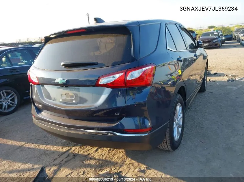 2018 Chevrolet Equinox Lt VIN: 3GNAXJEV7JL369234 Lot: 40086219