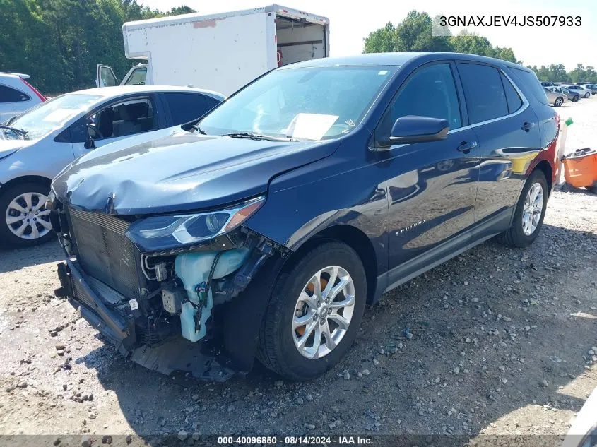 2018 Chevrolet Equinox Lt VIN: 3GNAXJEV4JS507933 Lot: 40096850