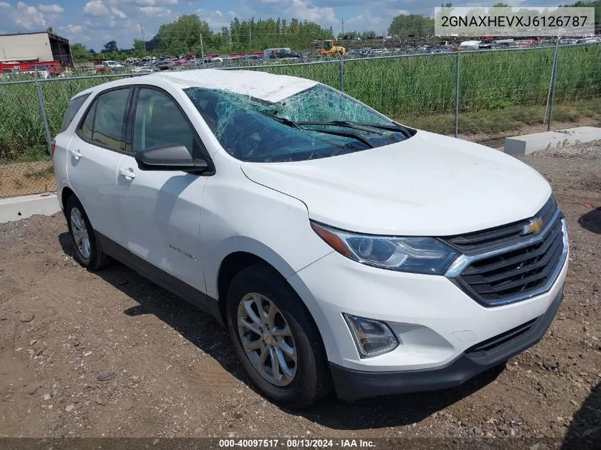 2018 Chevrolet Equinox Ls VIN: 2GNAXHEVXJ6126787 Lot: 40097517