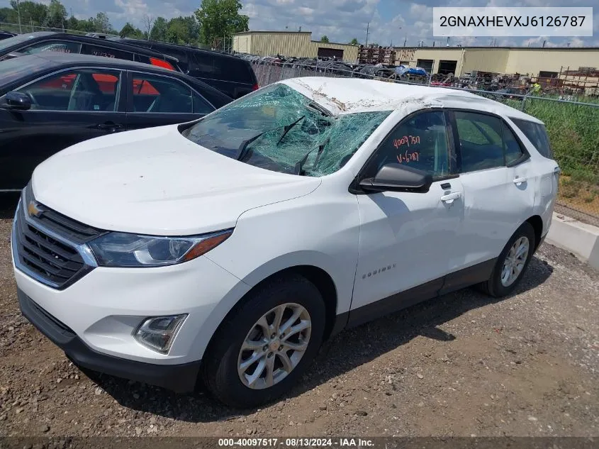 2018 Chevrolet Equinox Ls VIN: 2GNAXHEVXJ6126787 Lot: 40097517