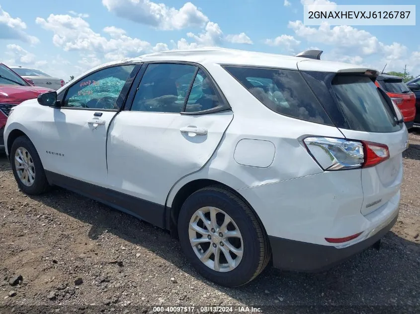 2018 Chevrolet Equinox Ls VIN: 2GNAXHEVXJ6126787 Lot: 40097517