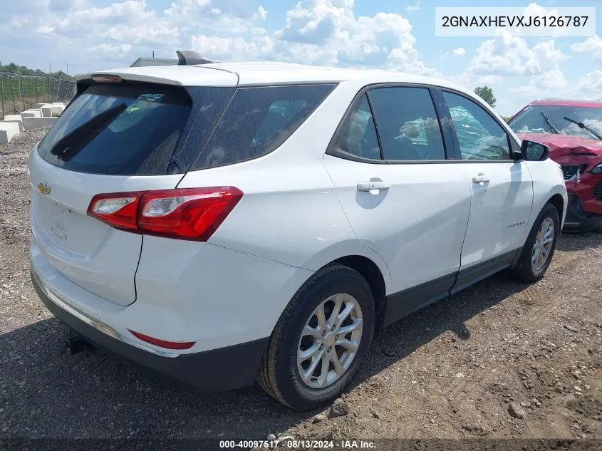 2018 Chevrolet Equinox Ls VIN: 2GNAXHEVXJ6126787 Lot: 40097517