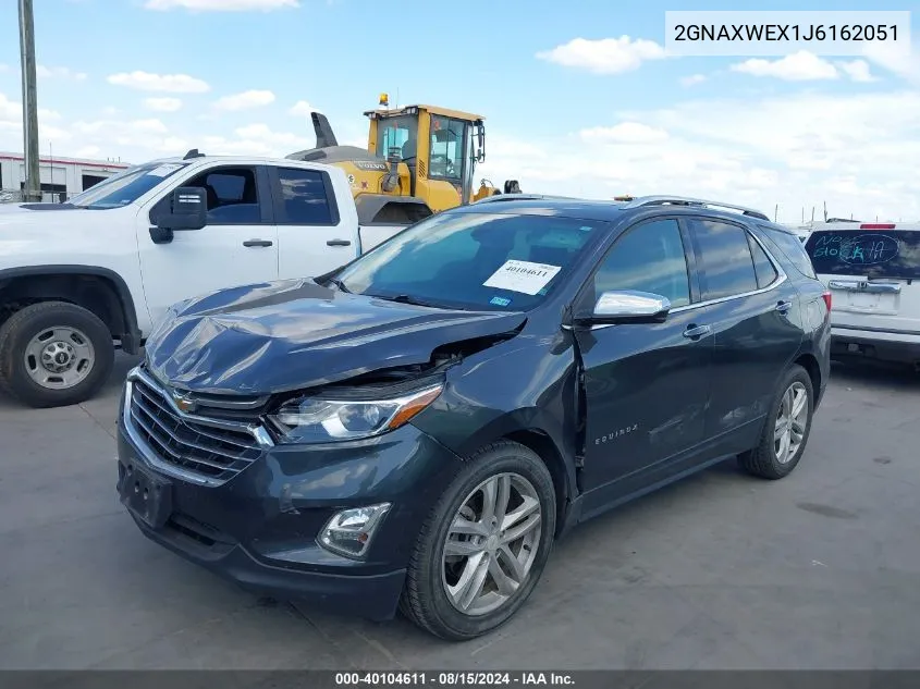 2018 Chevrolet Equinox Premier VIN: 2GNAXWEX1J6162051 Lot: 40104611