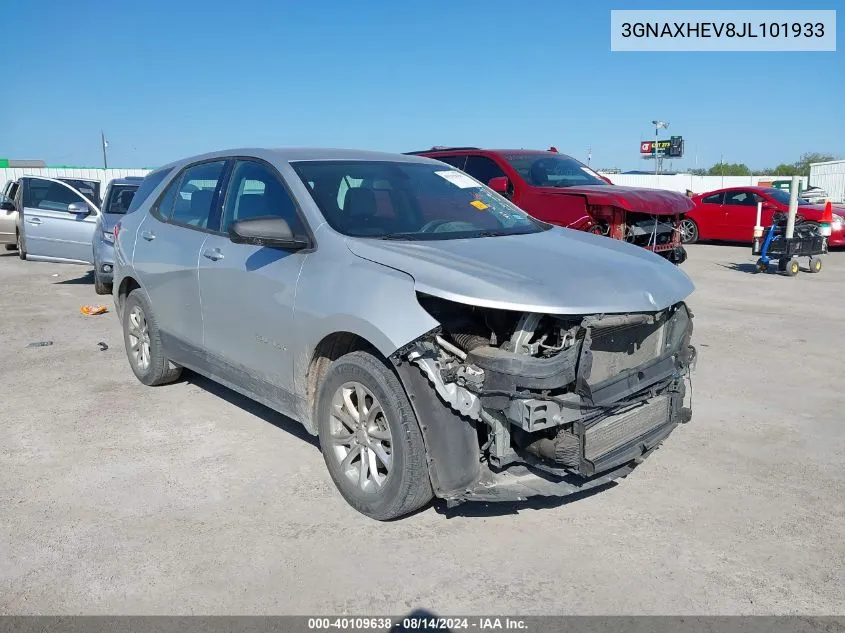 2018 Chevrolet Equinox Ls VIN: 3GNAXHEV8JL101933 Lot: 40109638