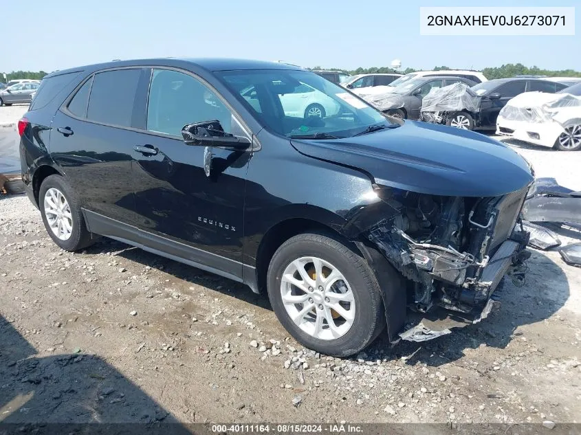 2018 Chevrolet Equinox Ls VIN: 2GNAXHEV0J6273071 Lot: 40111164