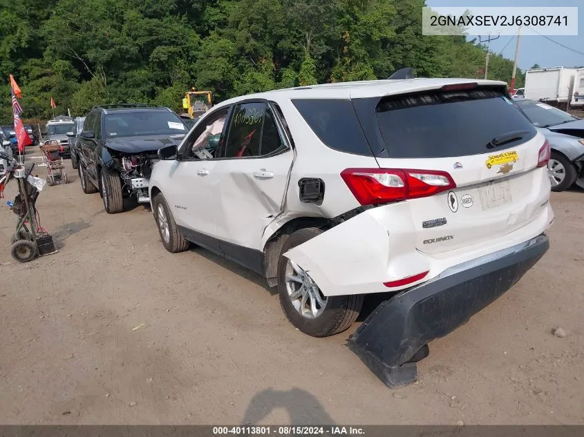 2018 Chevrolet Equinox Lt VIN: 2GNAXSEV2J6308741 Lot: 40113801