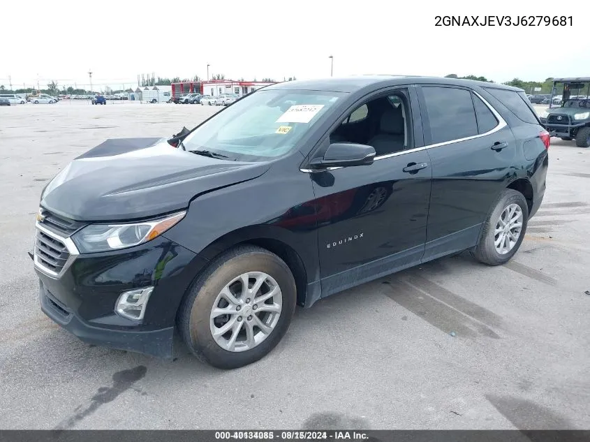 2018 Chevrolet Equinox Lt VIN: 2GNAXJEV3J6279681 Lot: 40134085