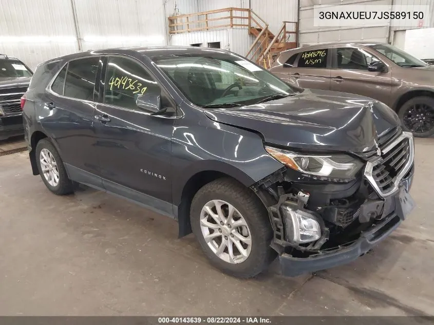 2018 Chevrolet Equinox Lt VIN: 3GNAXUEU7JS589150 Lot: 40143639