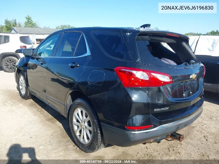 2018 Chevrolet Equinox Lt VIN: 2GNAXJEV6J6196830 Lot: 40143789