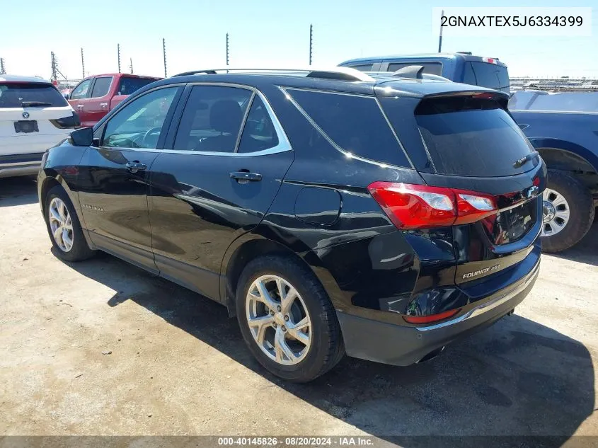 2018 Chevrolet Equinox Lt VIN: 2GNAXTEX5J6334399 Lot: 40145826