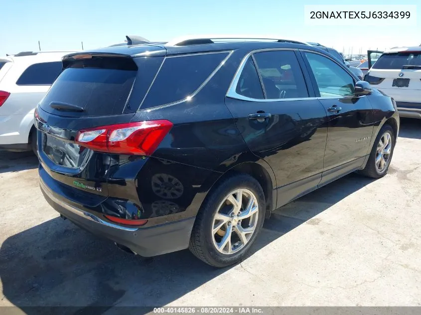 2018 Chevrolet Equinox Lt VIN: 2GNAXTEX5J6334399 Lot: 40145826